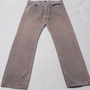 Levi's 505 Straight-Fit Jeans Men's Faded Mocha Denim Zip-Fly Stretch - 36x30